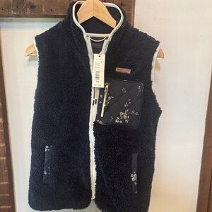 Vineyard Vines Fashion Knits Nautical Navy Full-Zip Vest